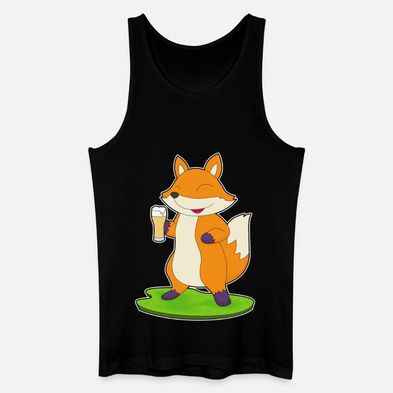Fuchs Bier - Männer Bio Tank Top - Schwarz