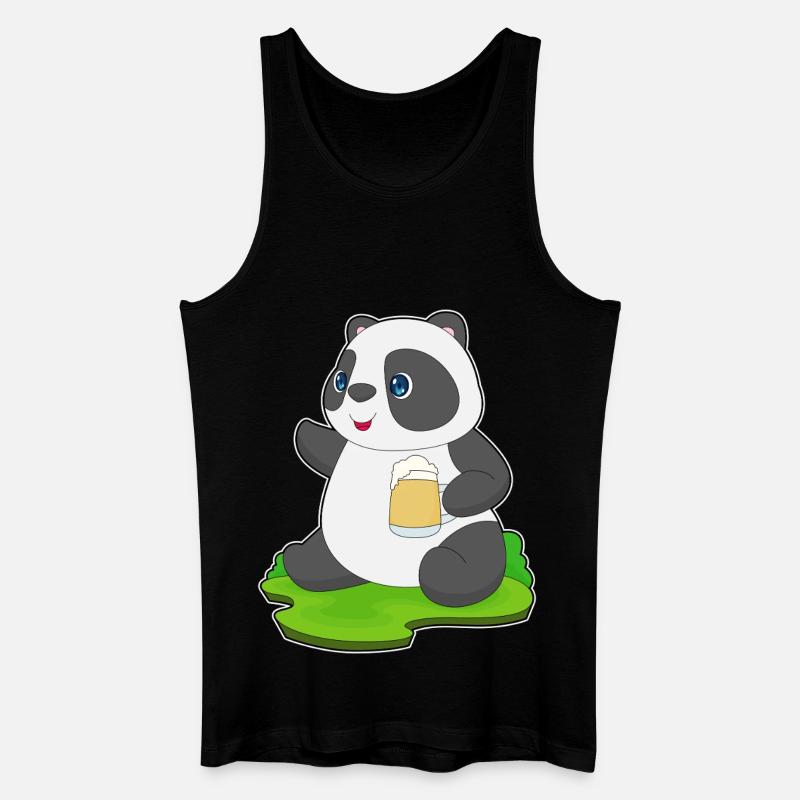 Bière Panda - Débardeur bio Homme - noir