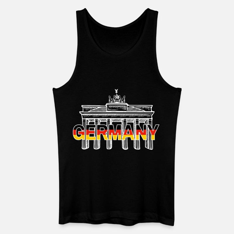 GERMANY - Männer Bio Tank Top - Schwarz