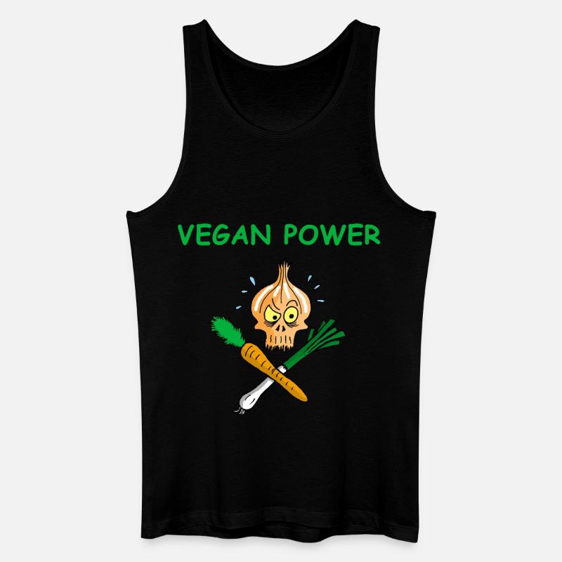 Die Kraft der Veganer - Männer Bio Tank Top - Schwarz