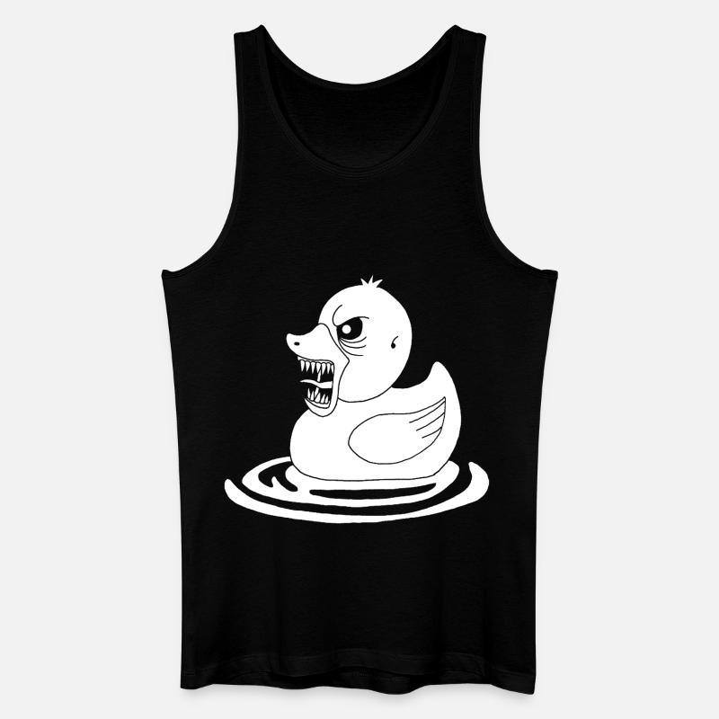 Weiße dämonische Ente - Männer Bio Tank Top - Schwarz