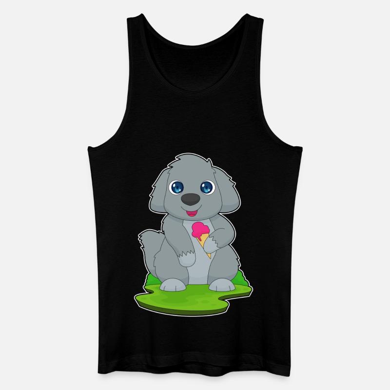 Hund Waffeleis - Männer Bio Tank Top - Schwarz