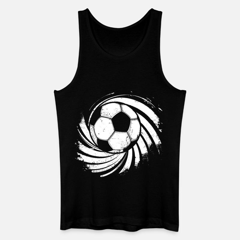 Fußball Zeichnung - Männer Bio Tank Top - Schwarz
