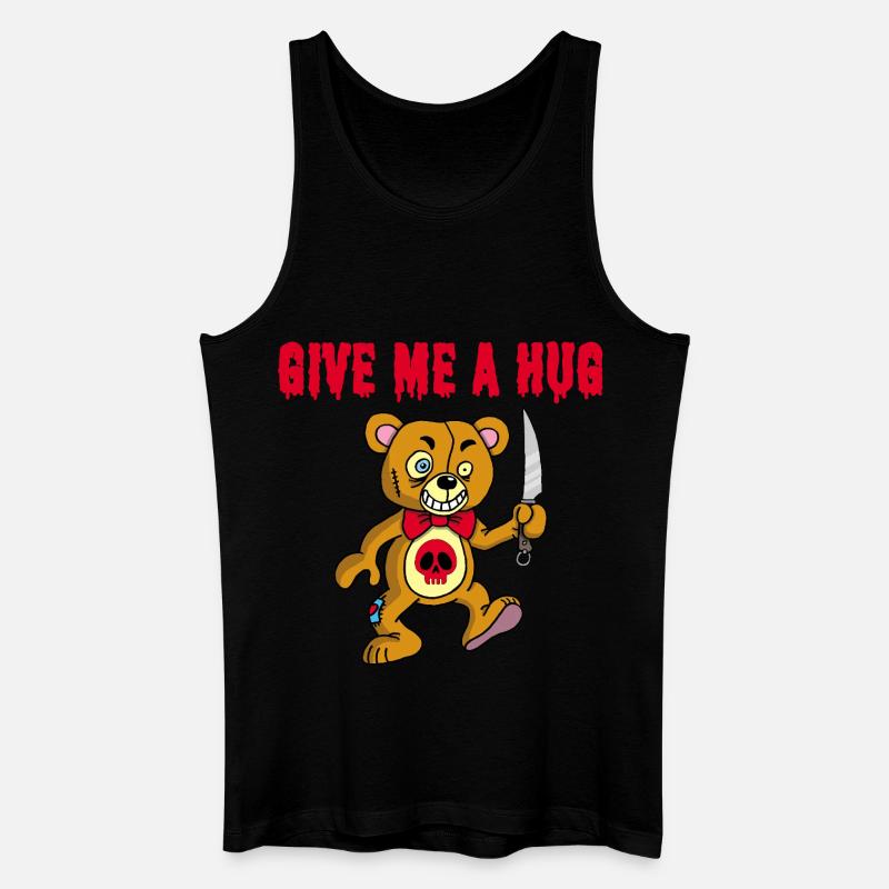 Psychopathischer Teddybär - Männer Bio Tank Top - Schwarz