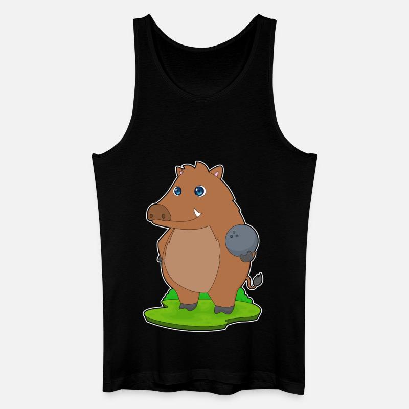 Eber Bowling Bowlingkugel - Männer Bio Tank Top - Schwarz