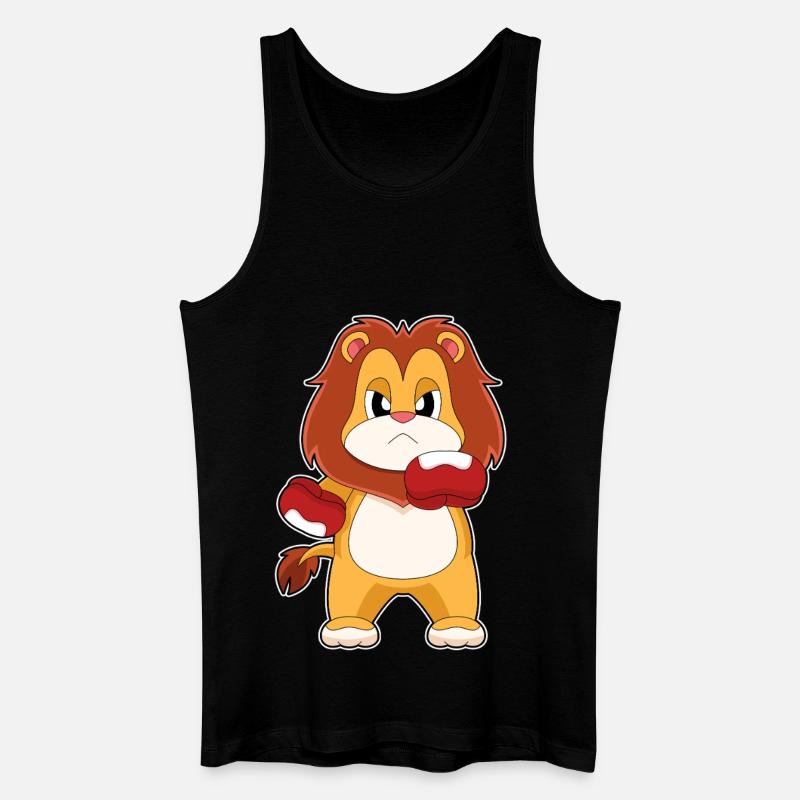 Löwe Boxer Boxhandschuhe Boxen - Männer Bio Tank Top - Schwarz