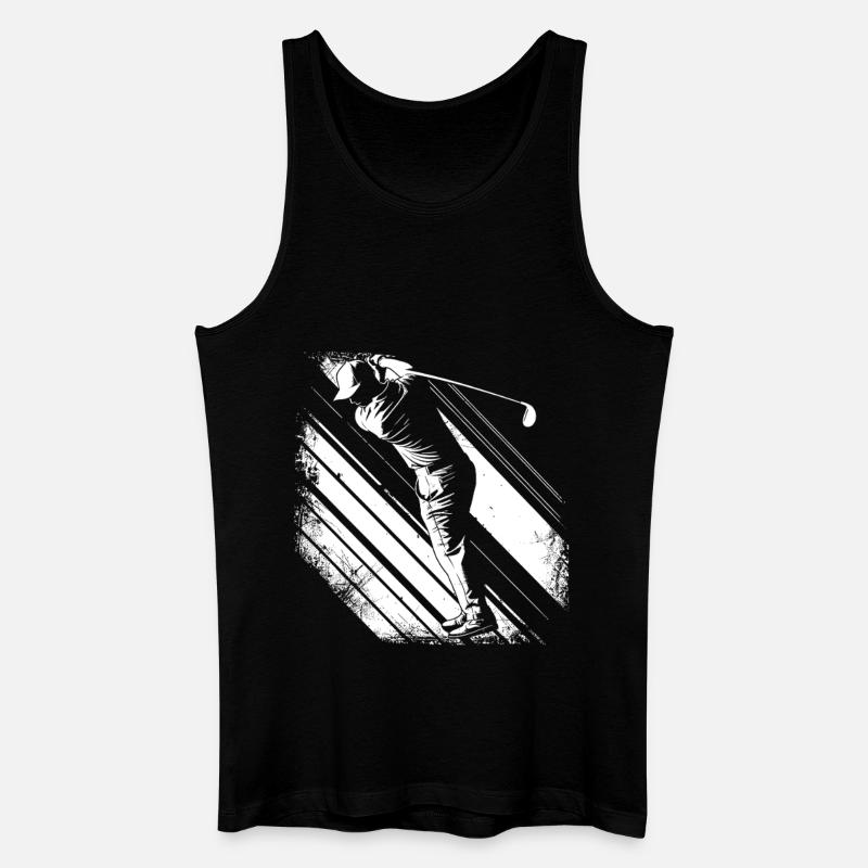 Golfer Grafik - Männer Bio Tank Top - Schwarz
