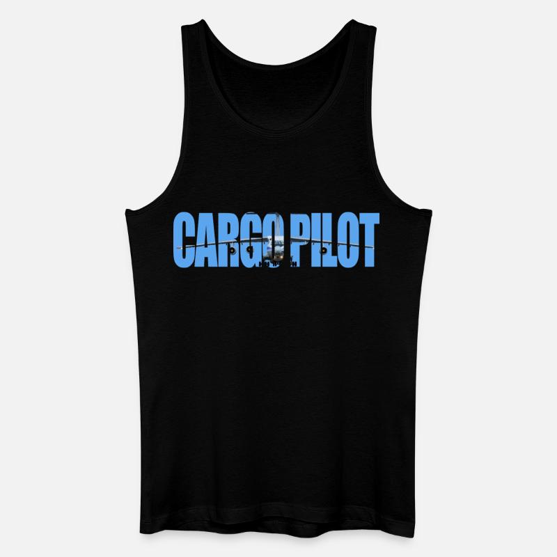 Cargo pilot IL-76 - Männer Bio Tank Top - Schwarz