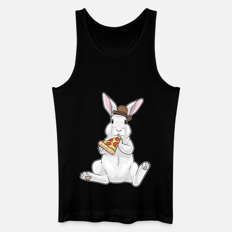 Pizza lapin - Débardeur bio Homme - noir