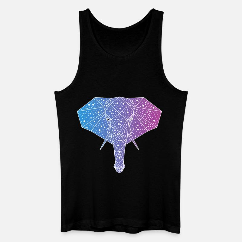 Galaktischer Elefant - Männer Bio Tank Top - Schwarz