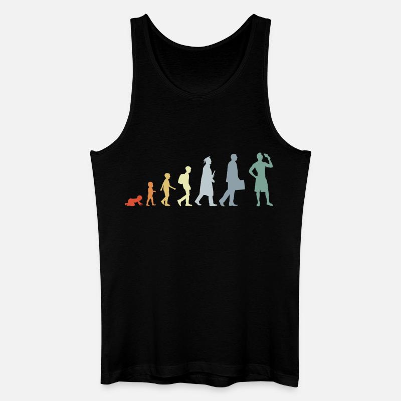 Evolution Eiscreme Liebhaber - Männer Bio Tank Top - Schwarz