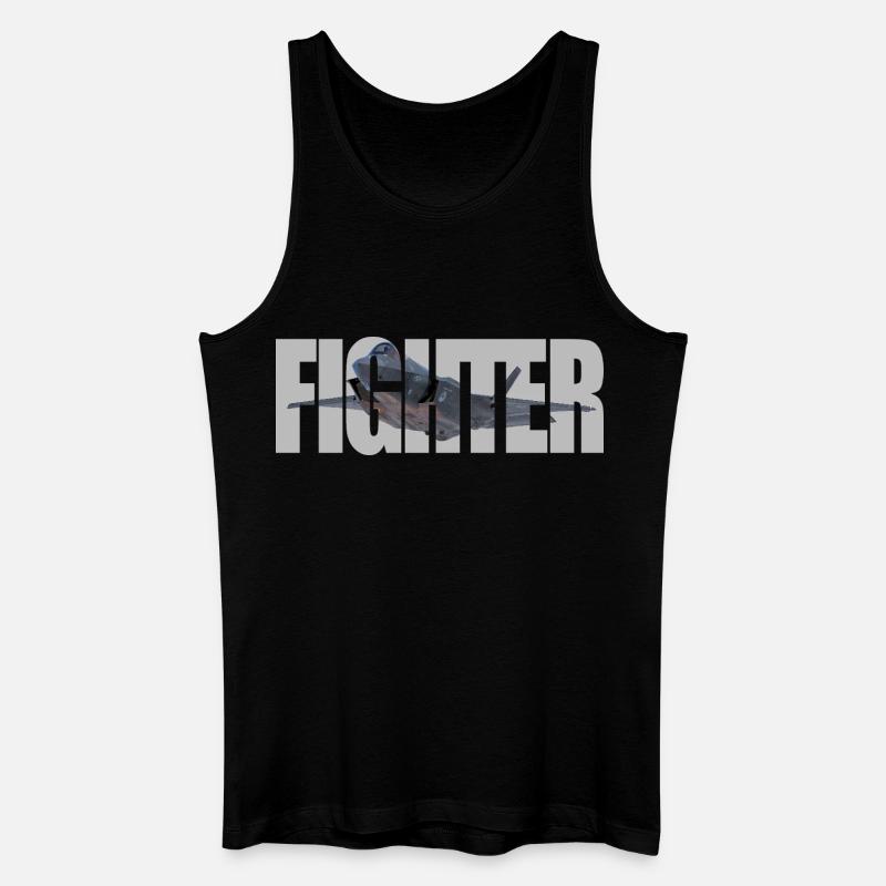 Fighter F-35 Lightning II - Männer Bio Tank Top - Schwarz