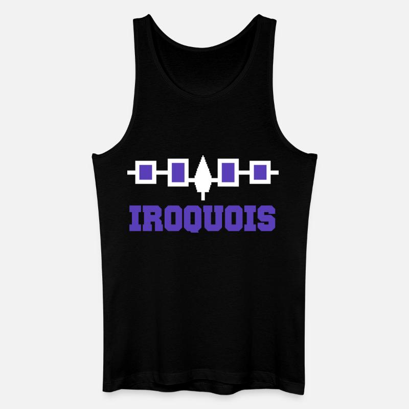 Der Hiawatha-Gürtel der Irokesen - Männer Bio Tank Top - Schwarz