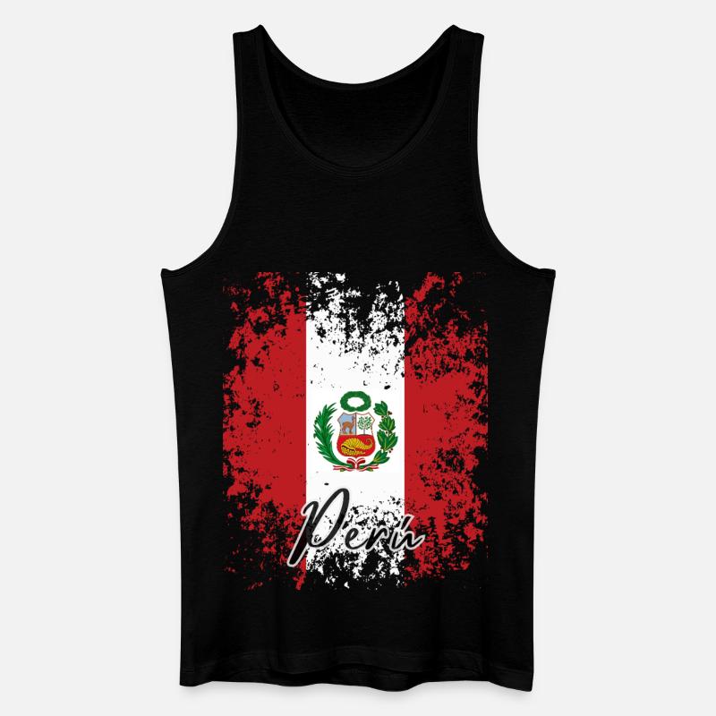 Peruanischer Stolz, stolzer Peruaner - Männer Bio Tank Top - Schwarz