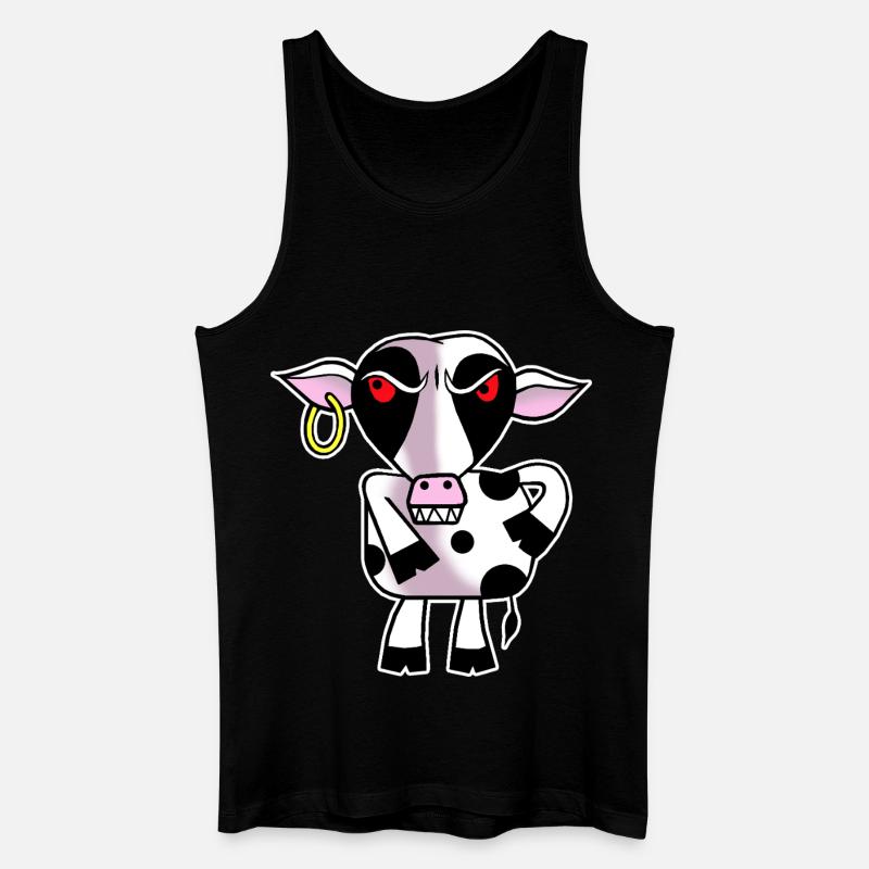 Wütende Kuh - Männer Bio Tank Top - Schwarz