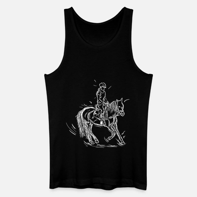 Reiterin Mädchen - Männer Bio Tank Top - Schwarz