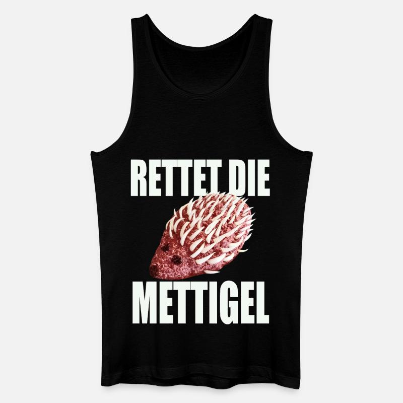 Rettet die Mettigel - Männer Bio Tank Top - Schwarz