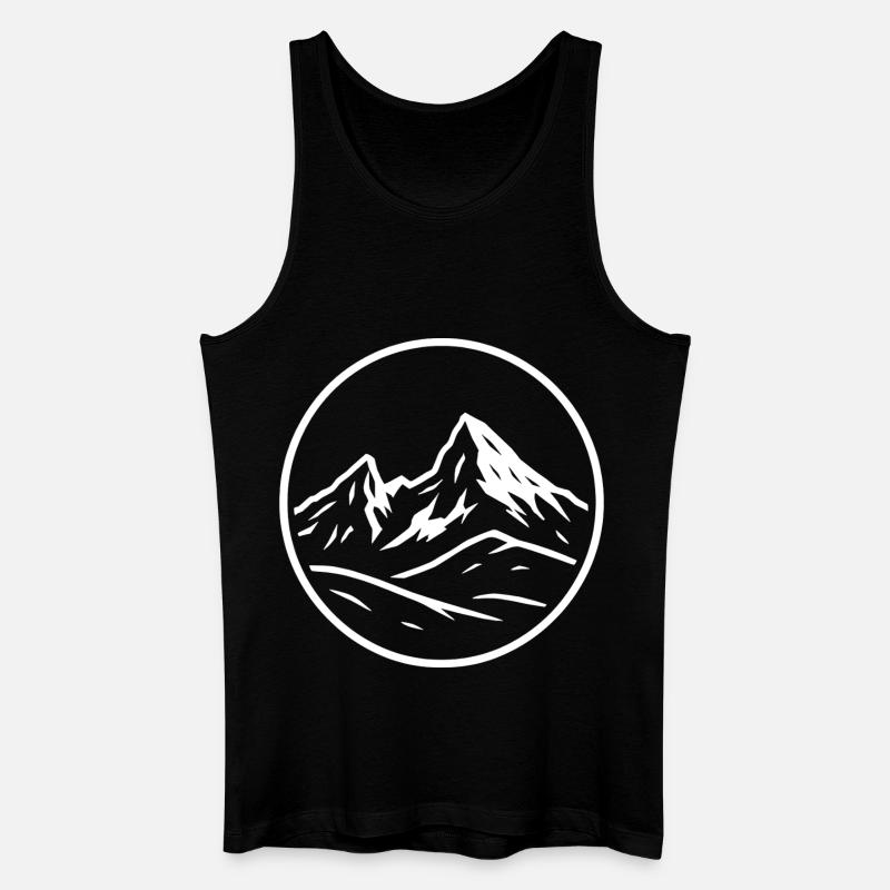 Watzmann - Männer Bio Tank Top - Schwarz
