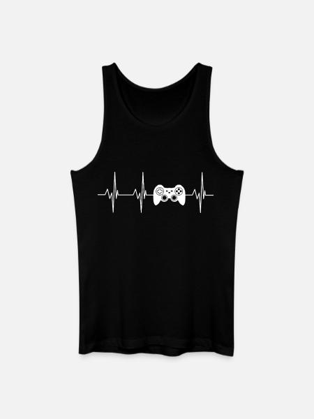 Heartbeat Controller Graphics - Men’s Organic Tank Top - black