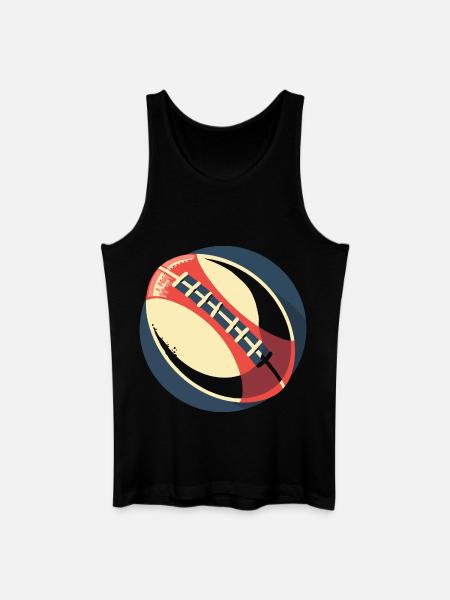 Rugby Ball Graphic - Men’s Organic Tank Top - black