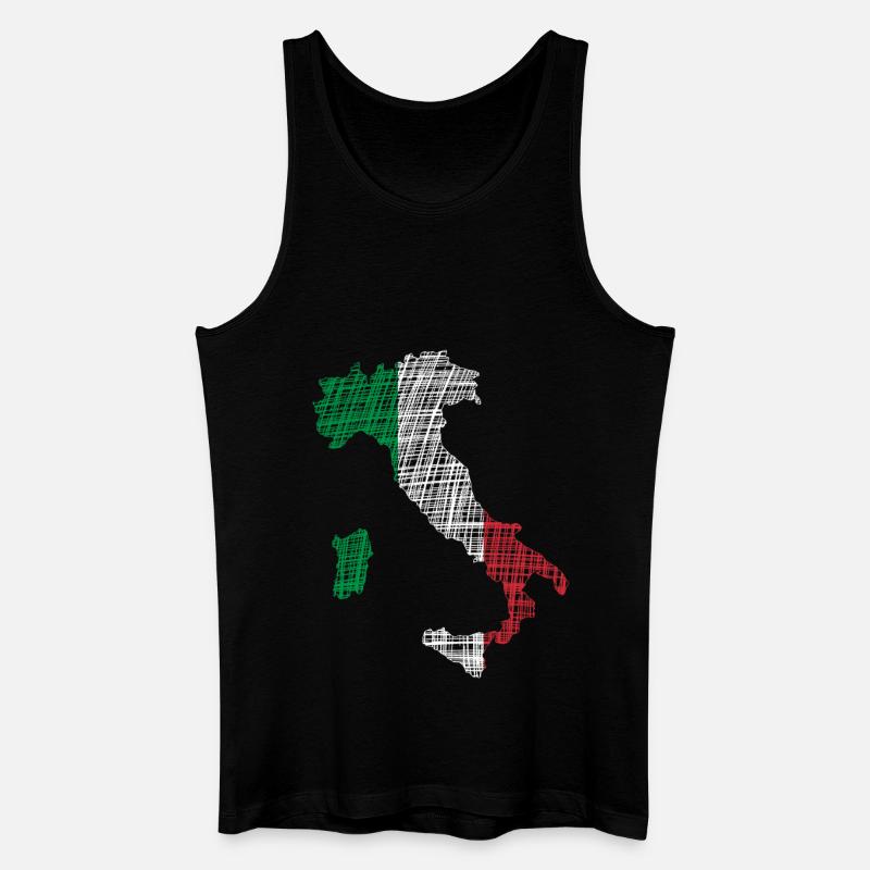 Italien - Männer Bio Tank Top - Schwarz