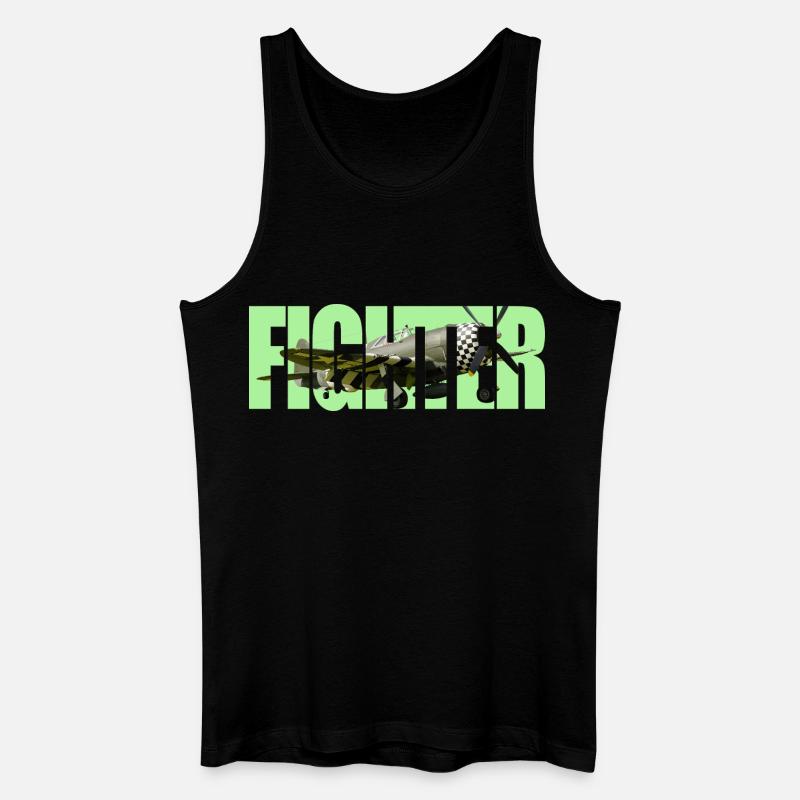 Fighter P-47 Thunderbolt - Männer Bio Tank Top - Schwarz