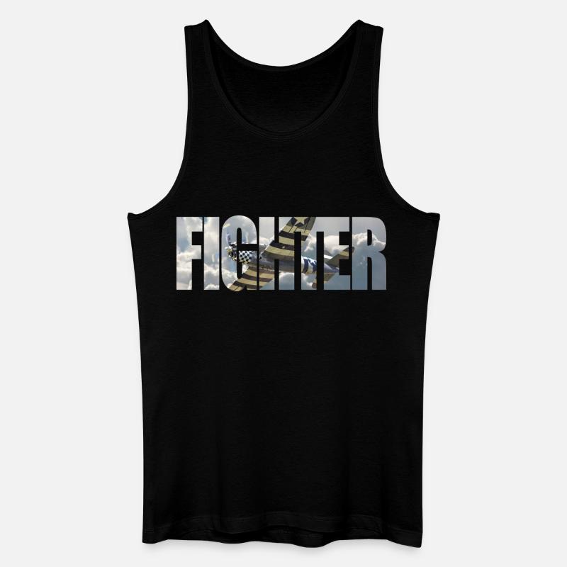 Fighter P-47 Thunderbolt - Männer Bio Tank Top - Schwarz