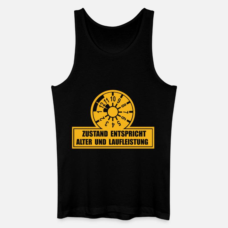 Prüfplakette  - Männer Bio Tank Top - Schwarz