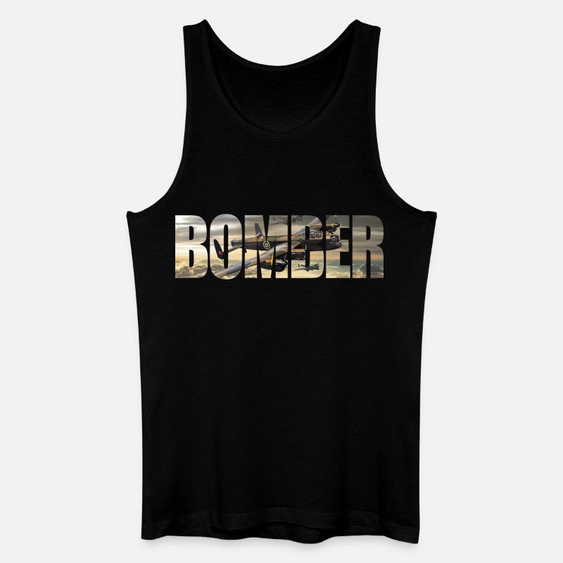 Bomber Avro Lancaster - Männer Bio Tank Top - Schwarz