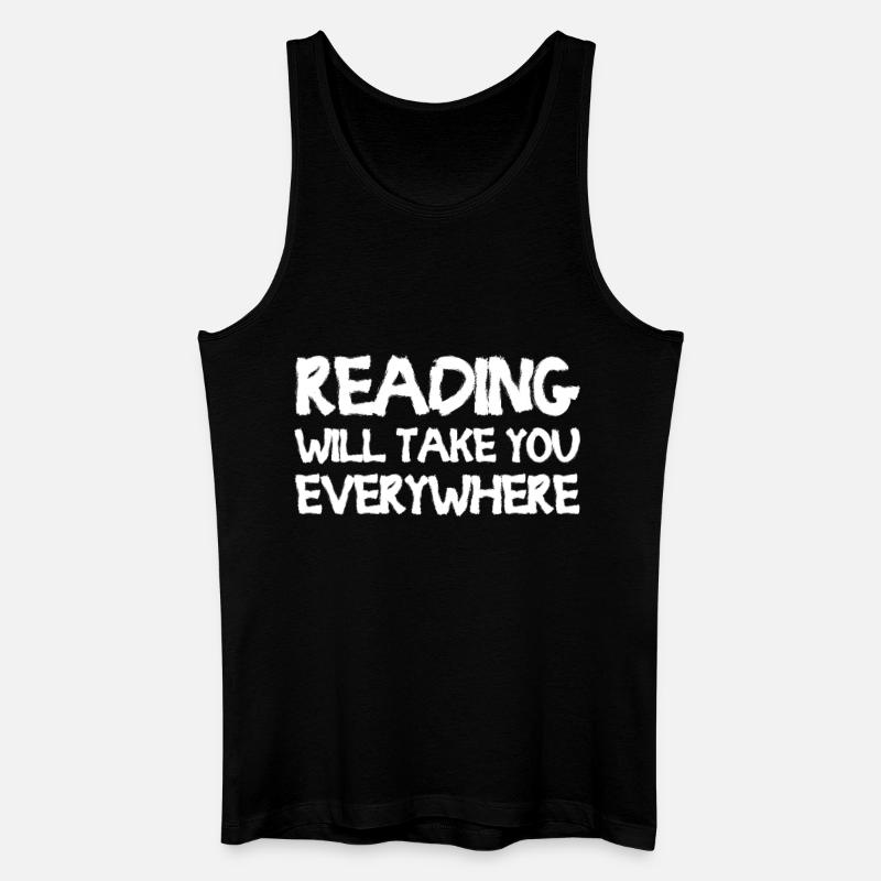 Reading Will Take You Everywhere - Männer Bio Tank Top - Schwarz
