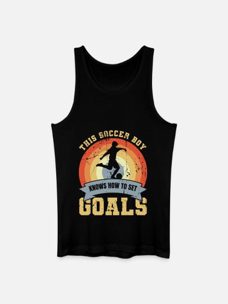 Jungen Fußball - Männer Bio Tank Top - Schwarz
