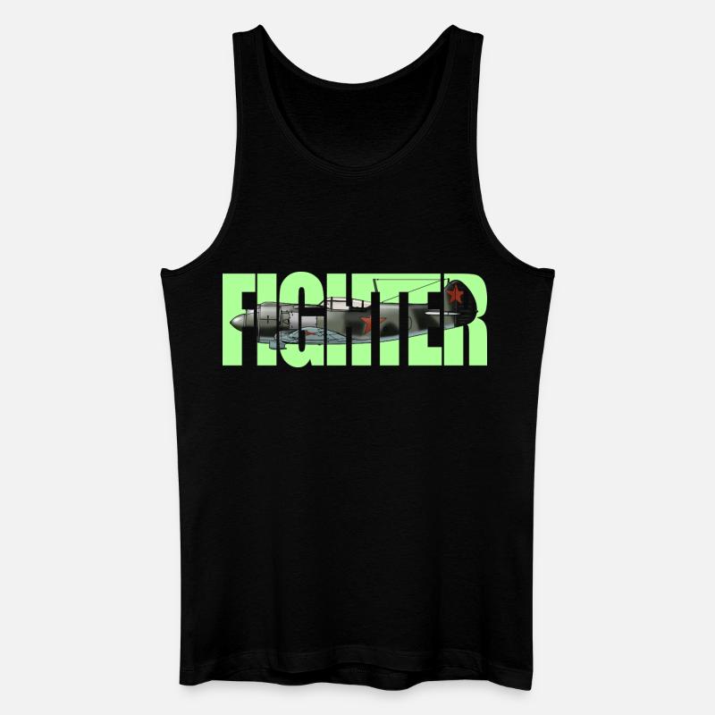 Fighter La-5 - Männer Bio Tank Top - Schwarz