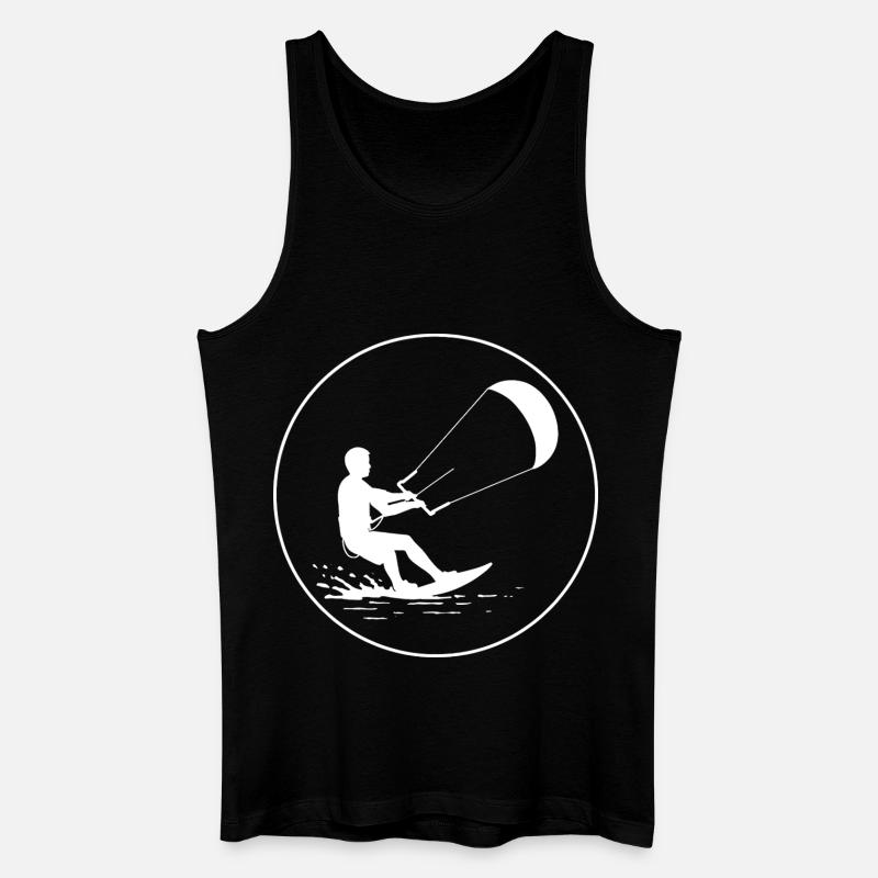 Wind im Griff - Männer Bio Tank Top - Schwarz