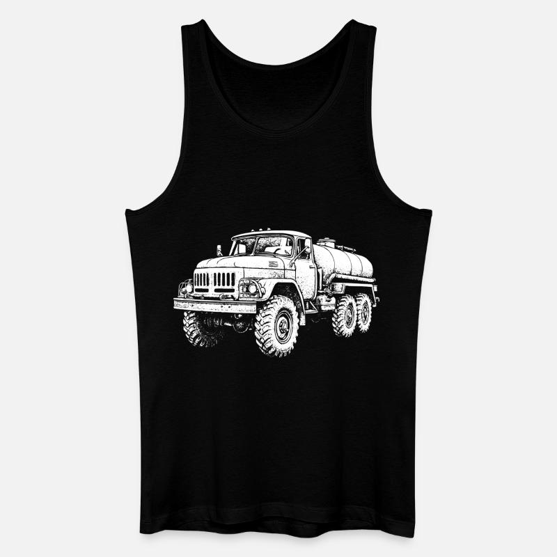 Schwerlast-Koloss Retro - Männer Bio Tank Top - Schwarz