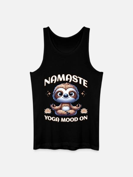 Namaste Sloth Yoga Mood - Men’s Organic Tank Top - black