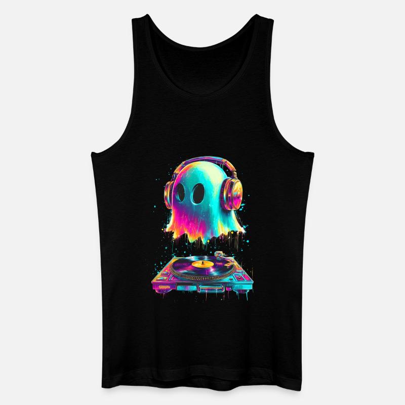 DJ Ghost - Männer Bio Tank Top - Schwarz