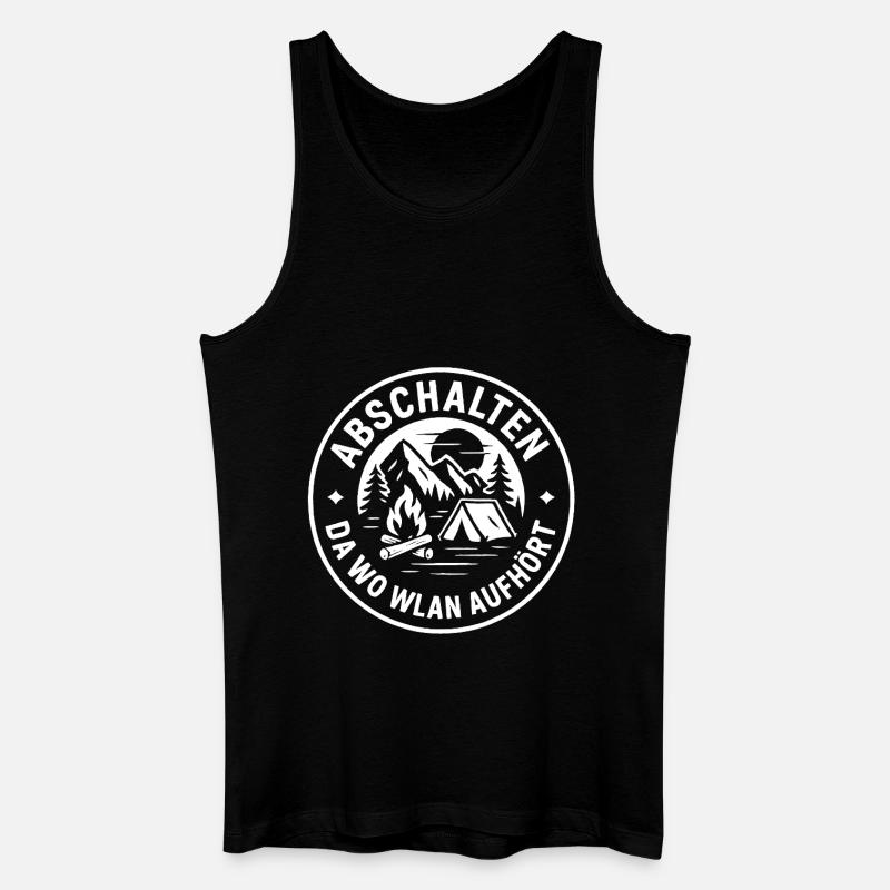 Waldsee Bergcamping Emblem - Männer Bio Tank Top - Schwarz