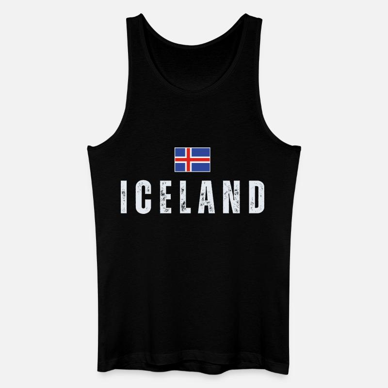 Icelandic Pride, Isländische Flagge - Männer Bio Tank Top - Schwarz