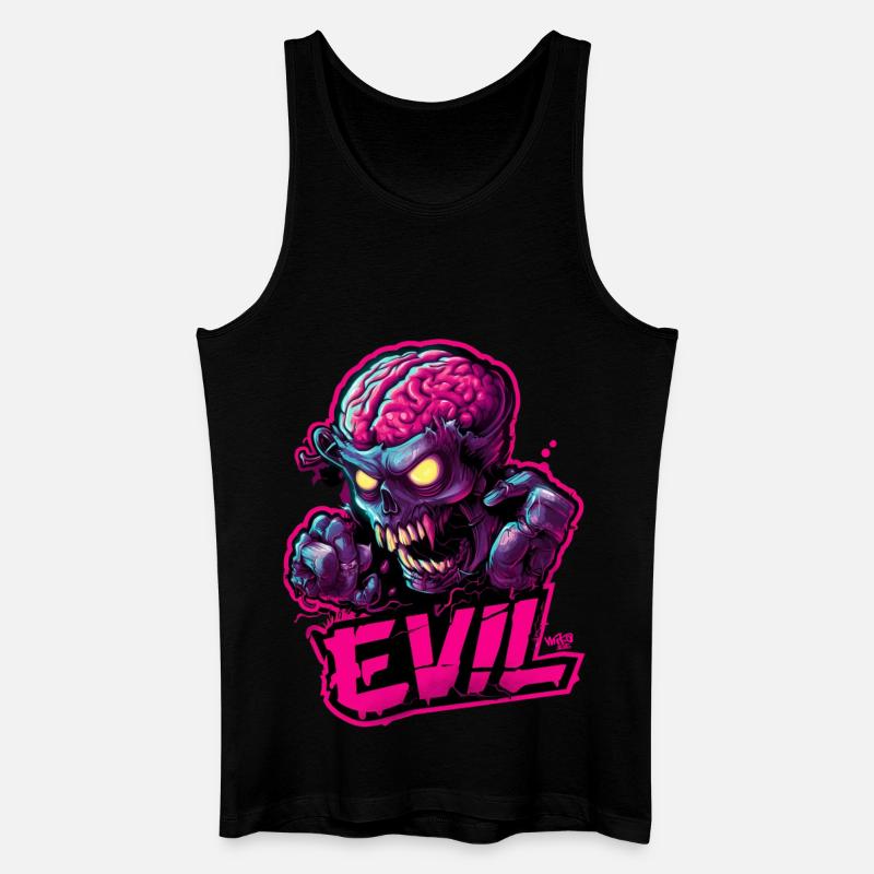 Evil Zombie - Männer Bio Tank Top - Schwarz