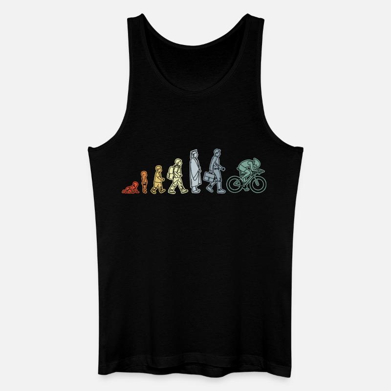Radfahrer Evolution - Männer Bio Tank Top - Schwarz