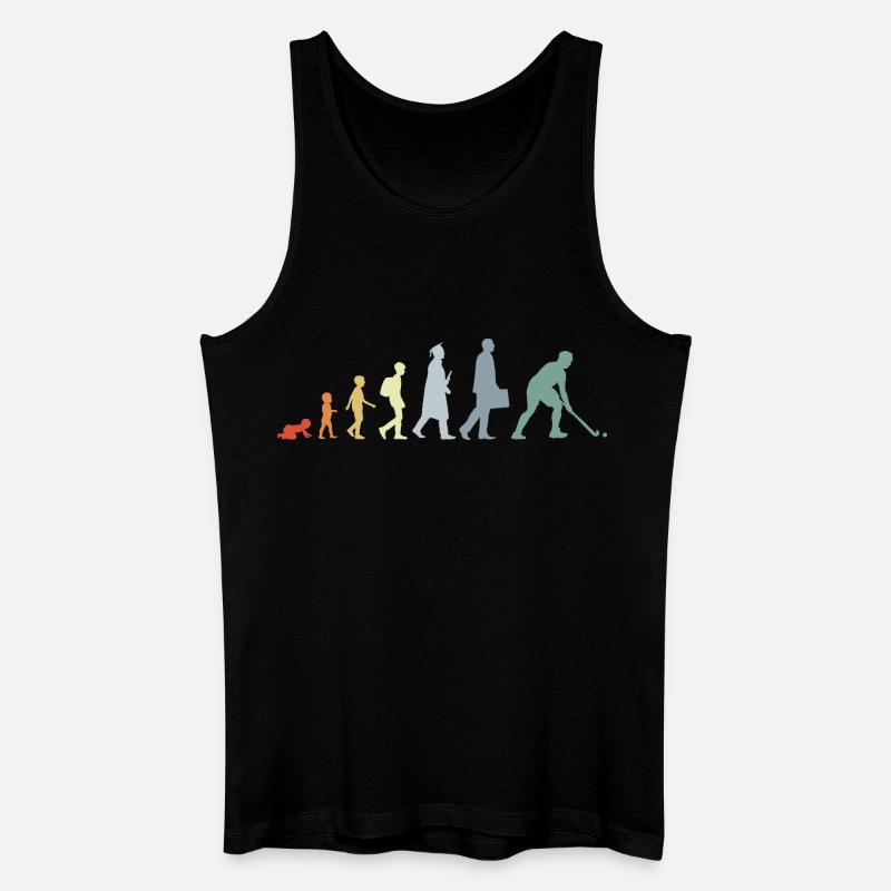 Hockey Evolution - Männer Bio Tank Top - Schwarz