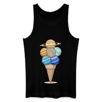 Planet Cream Cone in Anime Style - Men’s Organic Tank Top - black - Front