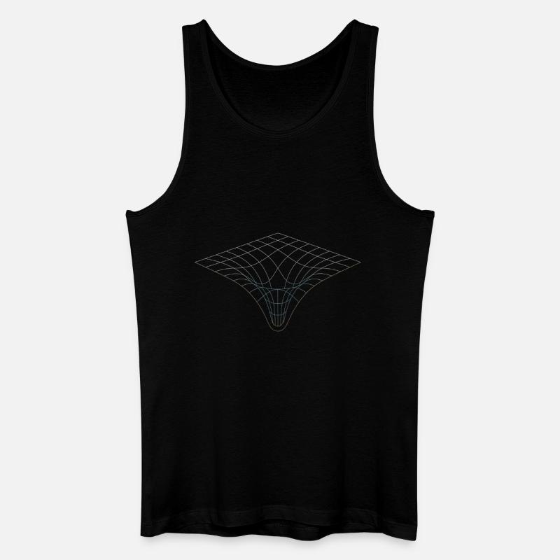 Relativity Geometry – Space-Time Curvature Physics - Men’s Organic Tank Top - black