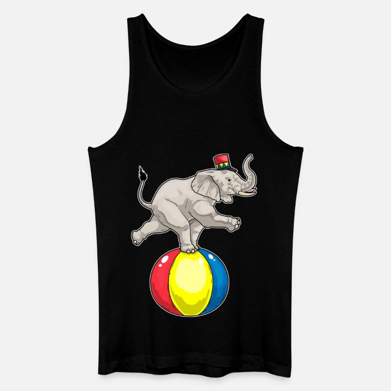 Elefant Zirkus Ball - Männer Bio Tank Top - Schwarz