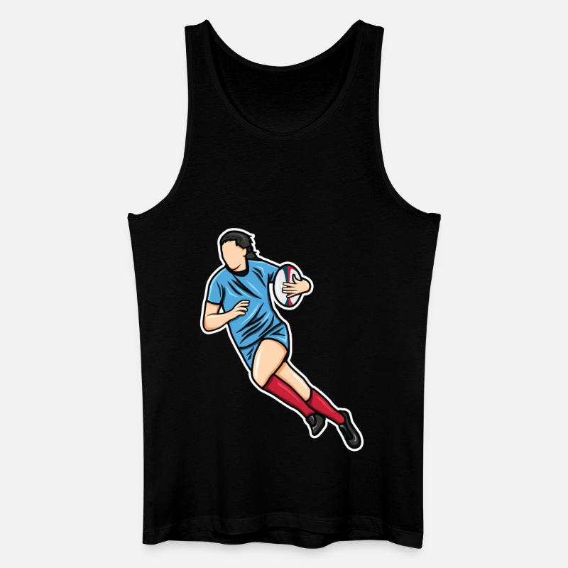 Frauen Rugby - Männer Bio Tank Top - Schwarz