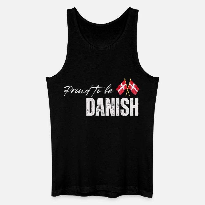 Stolzer Däne, ich liebe Dänemark - Männer Bio Tank Top - Schwarz