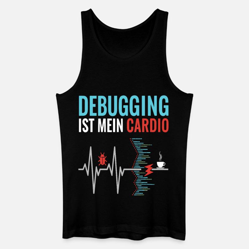 Debugging ist mein Cardio - Programmierer Nerd - Männer Bio Tank Top - Schwarz
