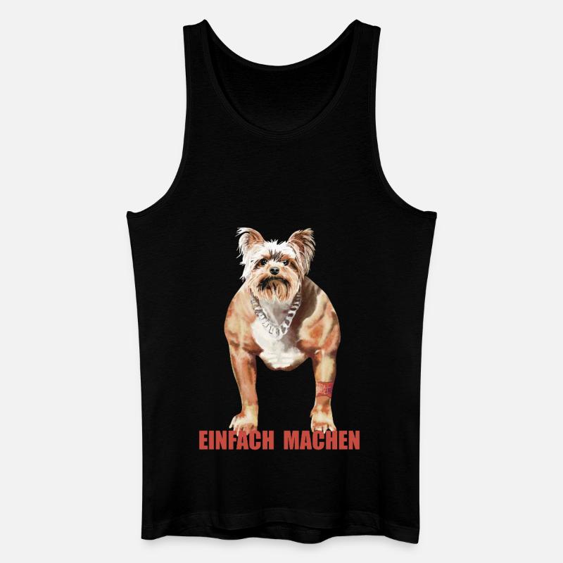 Humorvoller Doggynator mit Spruch - Männer Bio Tank Top - Schwarz