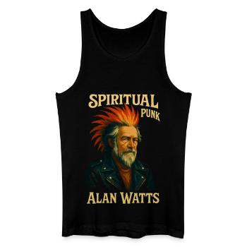Spiritual Punk Alan Watts Shirt - Men’s Organic Tank Top - black - Front