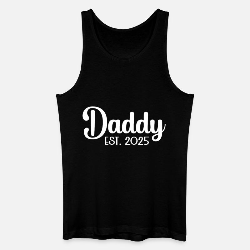 Daddy est 2025 - Männer Bio Tank Top - Schwarz